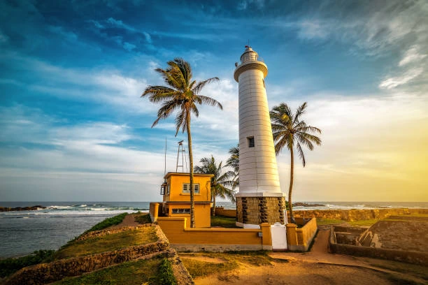 Historic lighthouse at Galle Fort, Sri Lanka